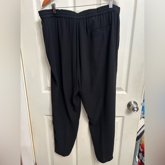 Eileen Fisher pullup pants 100% silk black color women’s size XLarge - Picture 5 of 6